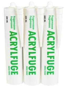 Akrylfugemasse hvit 3 x 300 ml | Akryl