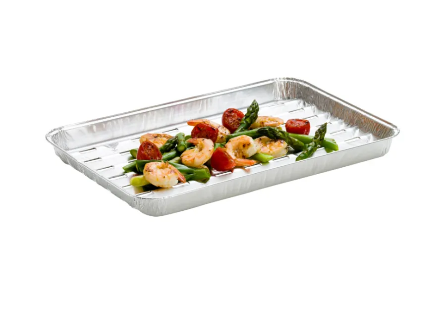 Grillexpert Aluminiumsform med hull 34,2 x 22,8 cm 5 stk. - | Grilltilbehør