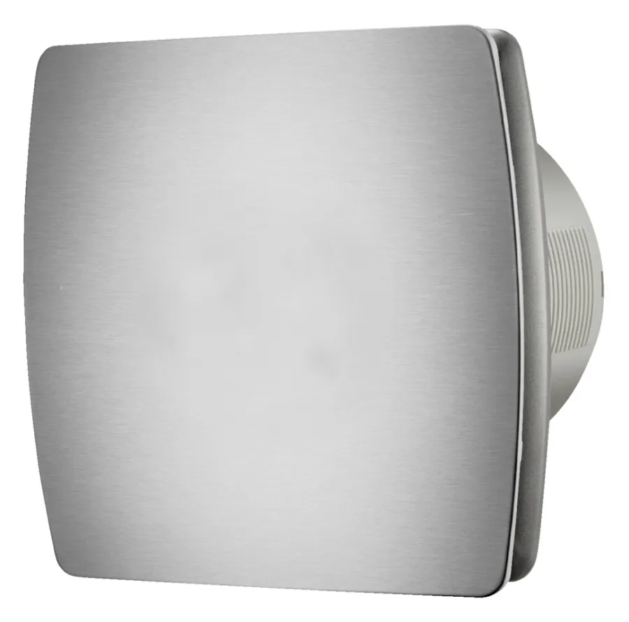 Grad Baderomsvifte stål m/hygrostat og timer - | Ventilasjon