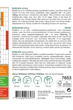 Weibulls Basilikum økologisk - Genovese | Økologiske Frø