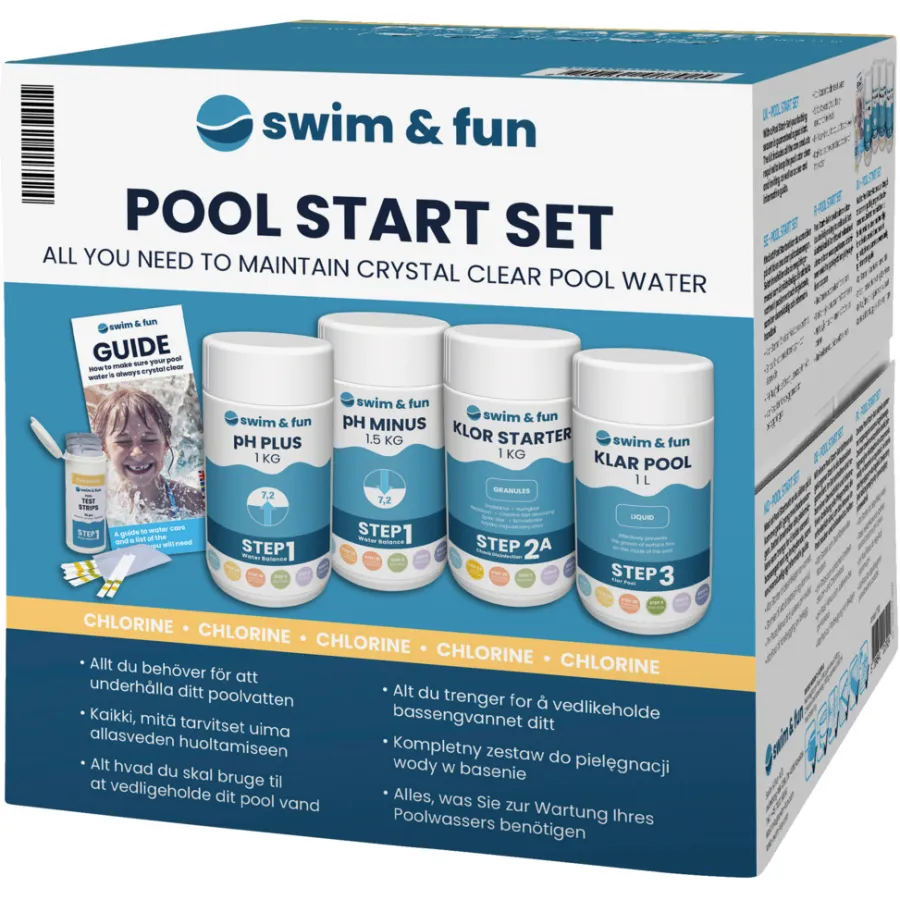 Swim & Fun Basseng Startsett klor - | Bassengtilbehør & Pleie