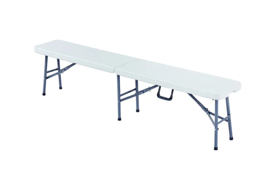 Sunlife Benk sammenleggbar 184 cm hvit - ® | Hagebenker