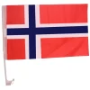 Bilflagg med norsk flagg 30 x 45 cm - 2-pk. | Supporterutstyr|Flagg & Tilbehør Til Flaggstang
