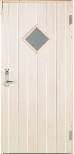 Boddør med vindu høyrehengt 94,8 x 205 cm | Dører & Karmer