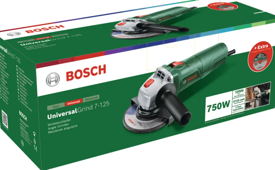 Bosch UniversalGrind vinkelsliper 750 W | Polerings- & Slipemaskiner