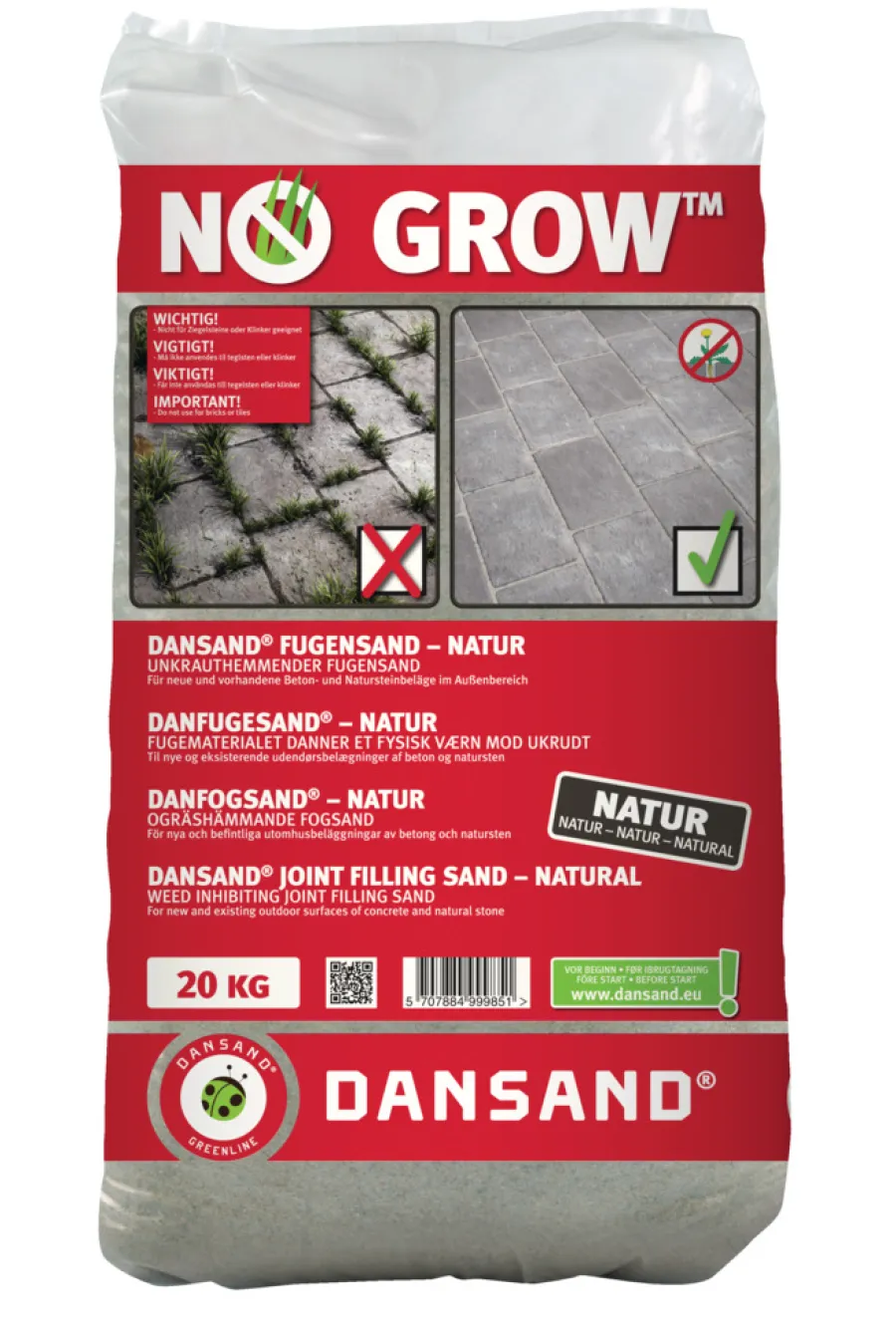 Dansand fugesand - 20 kg | Sand & Grus