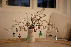 Stemning Dekorasjon i glass m/oppheng 5 cm - 12 -pk | Juledekorasjoner