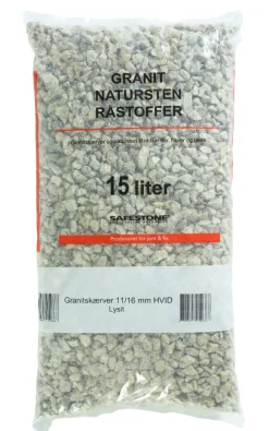 Safestone by ZURFACE Dekorstein 25 kg - Hvit granitt - Safestone | Grus Og Stein