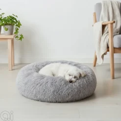 Petzone Donut hundeseng lys grå Ø60 cm | Hunde- Og Katteartikler
