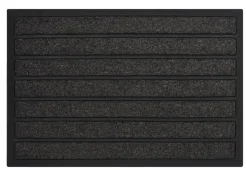 Dørmatte grå/svart 45 x 75 cm | Dørmatter