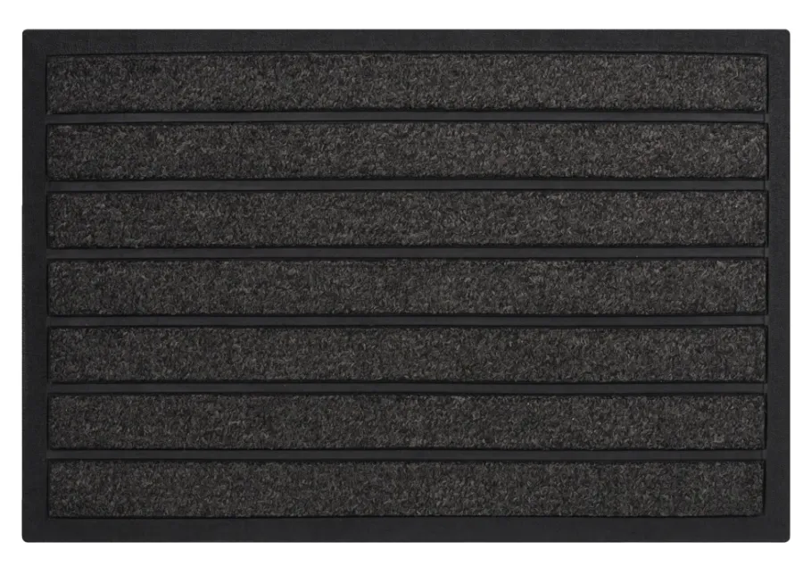 Dørmatte grå/svart 45 x 75 cm | Dørmatter