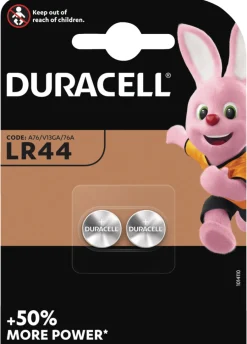 Duracell knappcellebatteri LR44 2-pk. | Knappcellebatterier