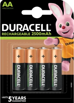 Duracell oppladbare batterier AA 4-pk. | Oppladbare Batterier