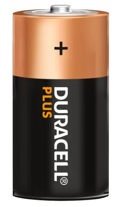 Duracell Plus D alkaliske batterier 2-pk. | Batterier