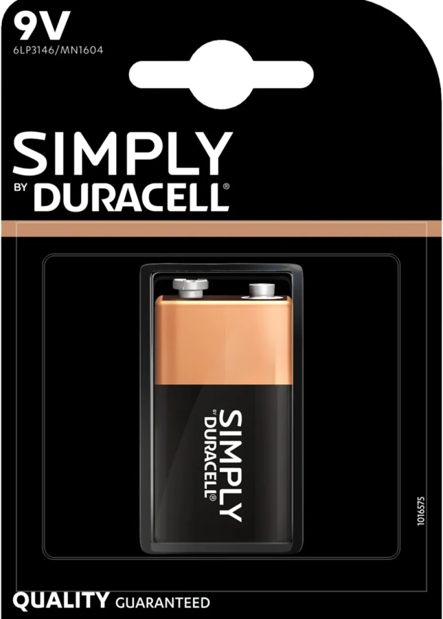 Duracell Plus 9 V alkalisk batteri 1-pk. | Batterier