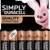 Duracell Simply AA alkaliske batterier 6-pk. | Batterier