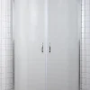 Dusjhjørne m/buede dører i frostet glass 90 x 90 x 190 cm | Dusjkabinett