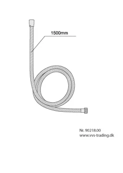 REN Dusjslange 150 cm krom - | Dusjhoder & -Slanger