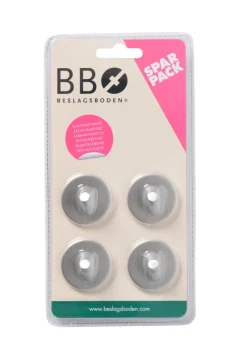 Beslagsboden Enkel krok Ø30 mm 4 pk. - børstet stål | Håndkleholdere|Knagger & Knaggrekker