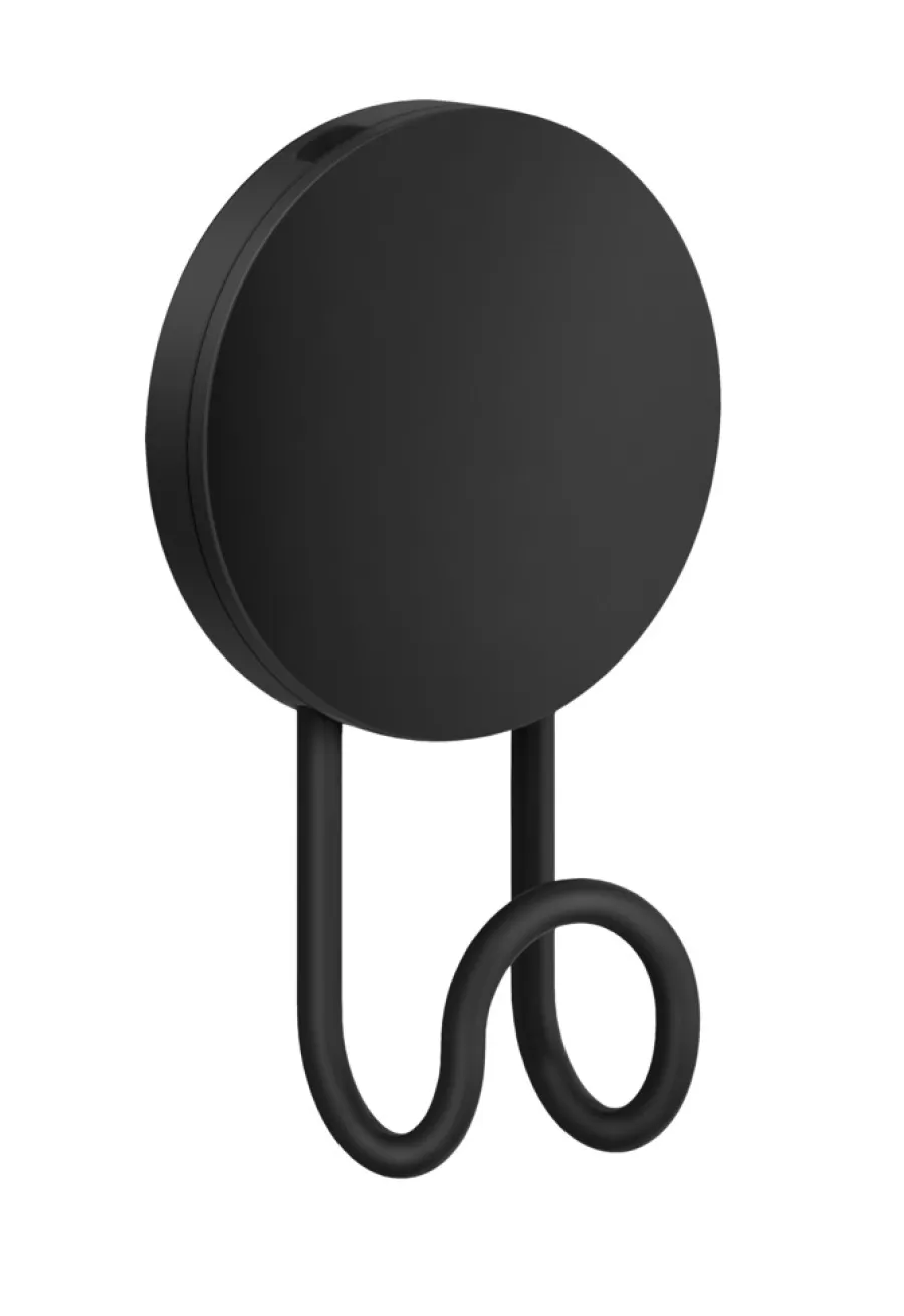 Beslagsboden Enkel krok Ø55 mm- svart | Håndkleholdere|Knagger & Knaggrekker