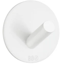 Beslagsboden Enkel krok selvklebende Ø48 mm - hvit | Håndkleholdere|Knagger & Knaggrekker