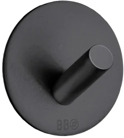 Beslagsboden Enkel krok selvklebende Ø48mm - matt svart | Håndkleholdere|Knagger & Knaggrekker
