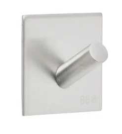 Beslagsboden Enkel krok selvklebende 45 x 45 mm - børstet | Håndkleholdere|Knagger & Knaggrekker