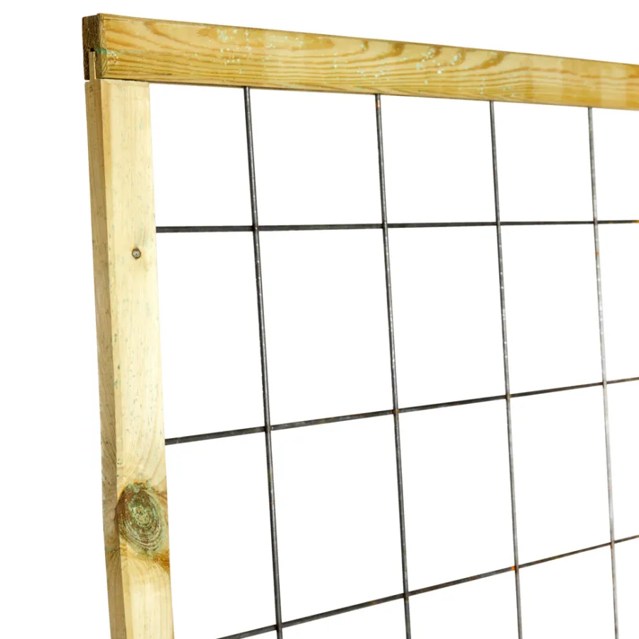 Espaliergjerde metall/tre rust 90 x 180 cm | Gjerder|Espalier