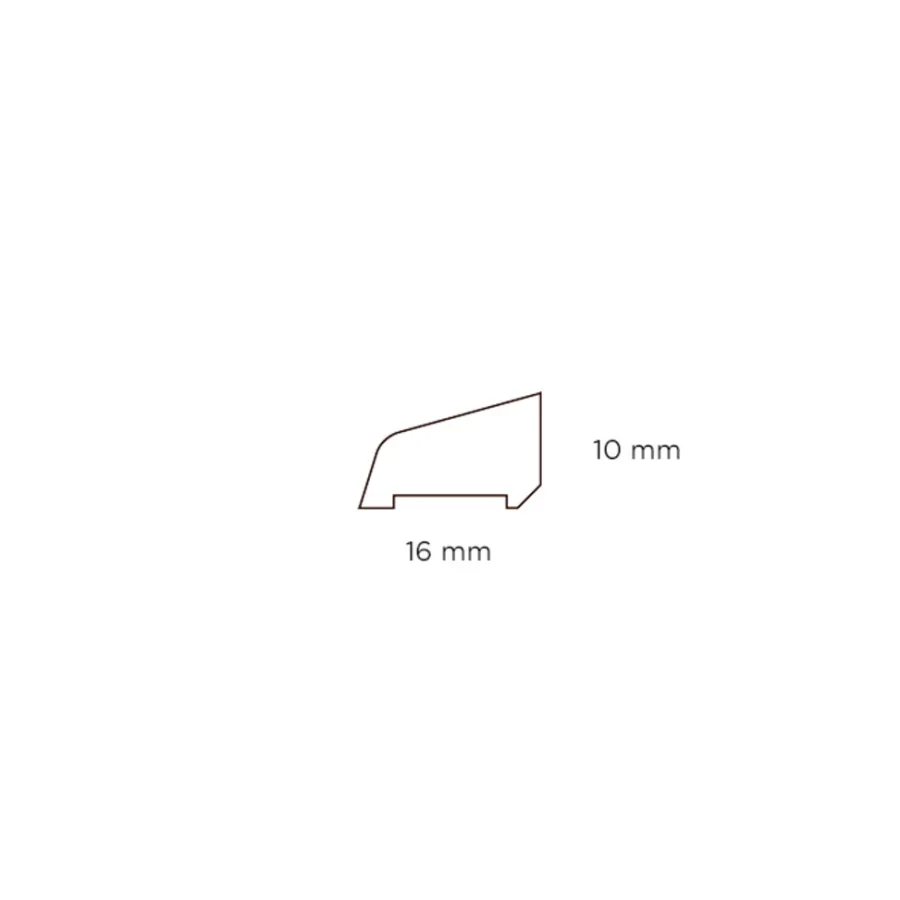 Hornbaek Feielist plast hvit – 10 x 16 x 3000 mm | Lister