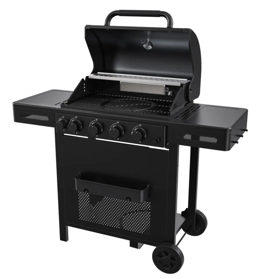 Grillexpert Gassgrill med 4 brennere og bakbrenner – | Gassgrill