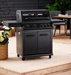 Grillexpert Gassgrill med 4 brennere og sidebrennere – | Gassgrill