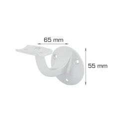 Home it Gelenderbeslag 65 x 55 mm hvit | Dør- & Vindusbeslag