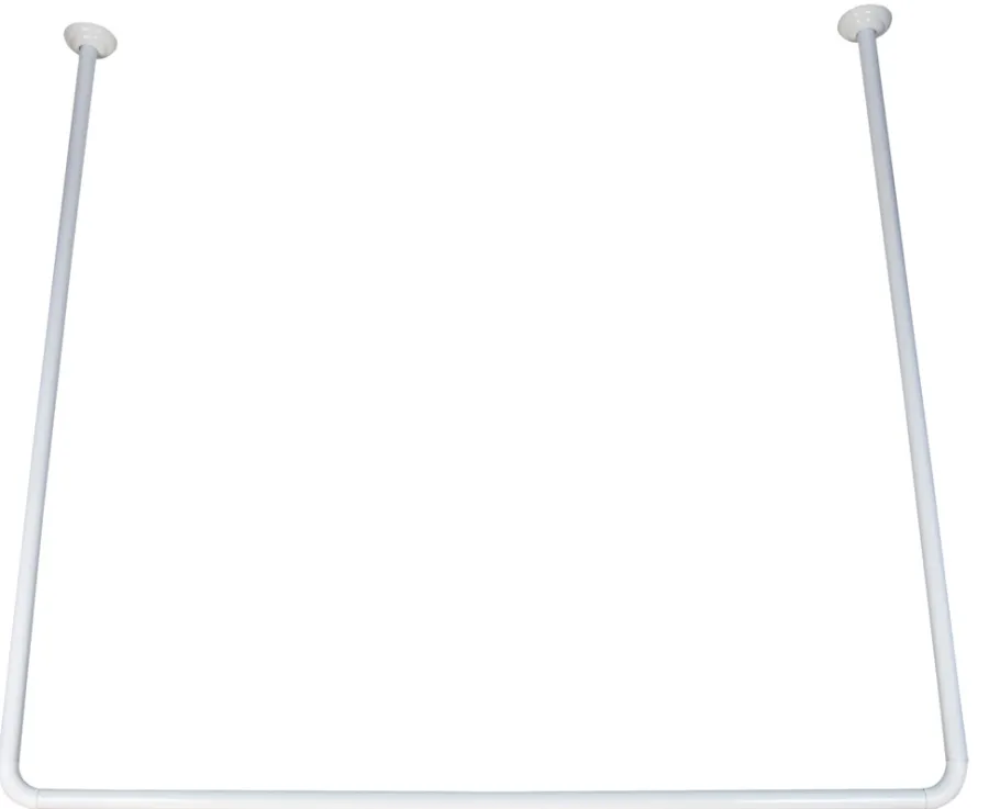Geyser ® forhengsstang U-form 90 x 90 x 90 cm hvit | Dusjforheng