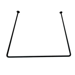 Geyser ® gardinstang U-form 90 x 90 x 90 cm svart | Dusjforheng