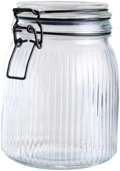 DAY Glasskrukke riflet 0,9 liter - | Oppbevaringsglass