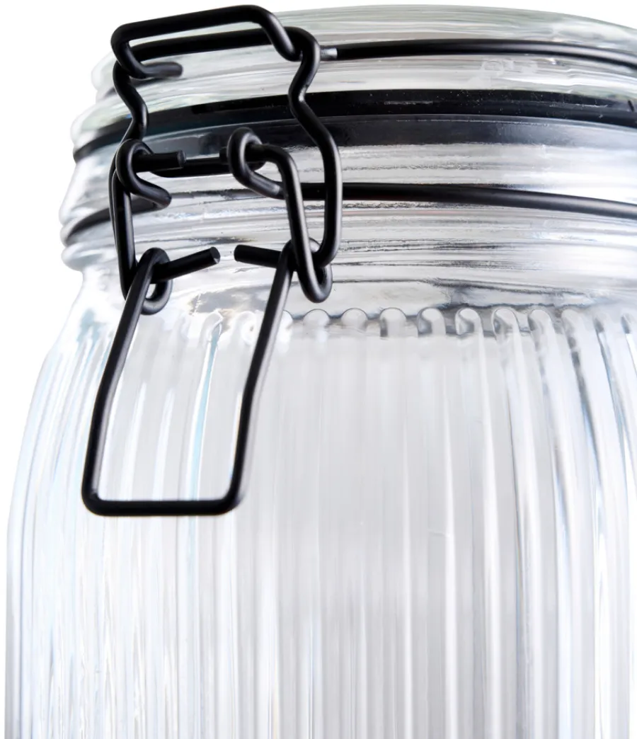 DAY Glasskrukke riflet 0,9 liter - | Oppbevaringsglass