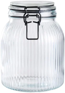 DAY Glasskrukke riflet 1,4 liter - | Oppbevaringsglass