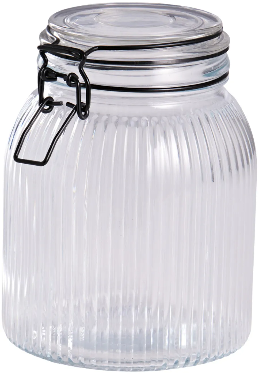 DAY Glasskrukke riflet 1,4 liter - | Oppbevaringsglass