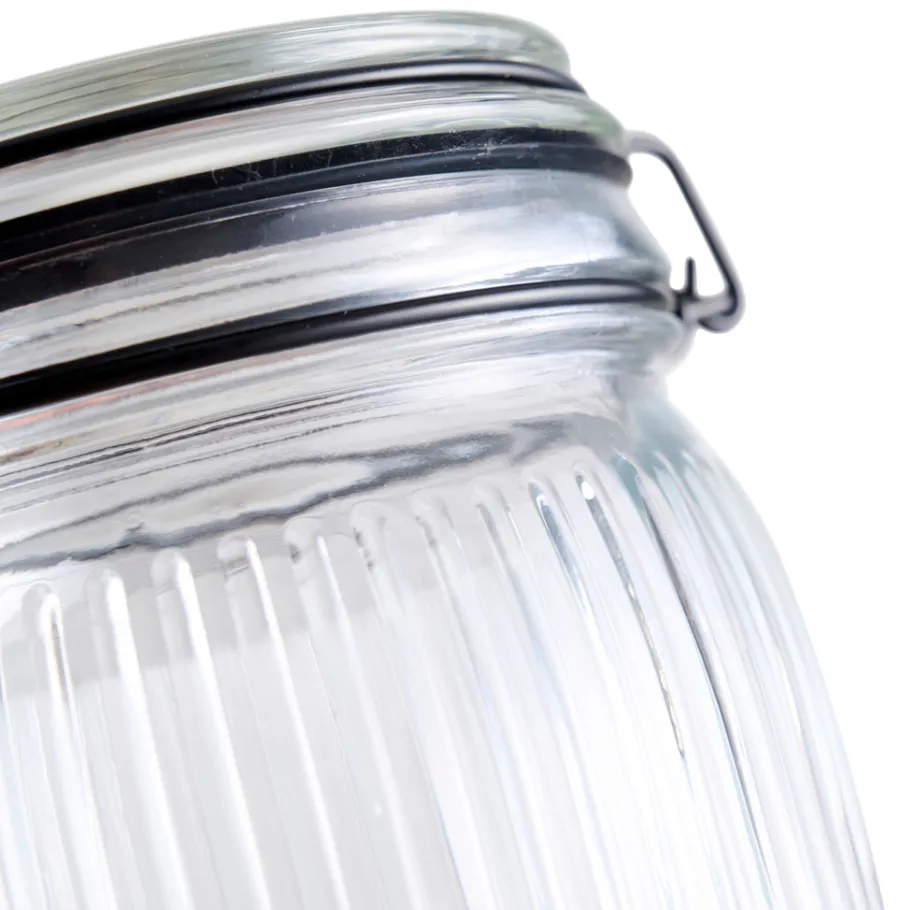 DAY Glasskrukke riflet 0,5 liter - | Oppbevaringsglass