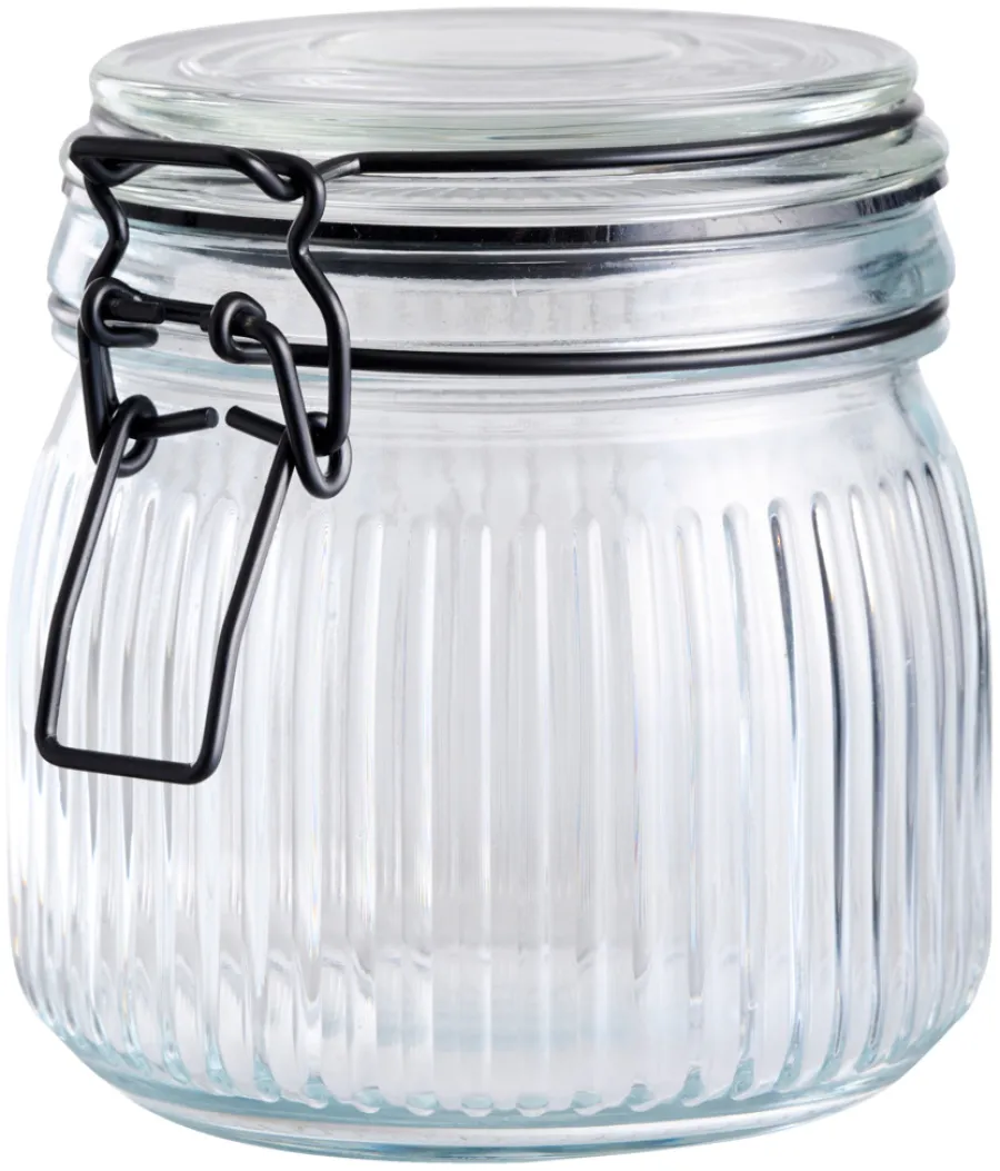 DAY Glasskrukke riflet 0,5 liter - | Oppbevaringsglass