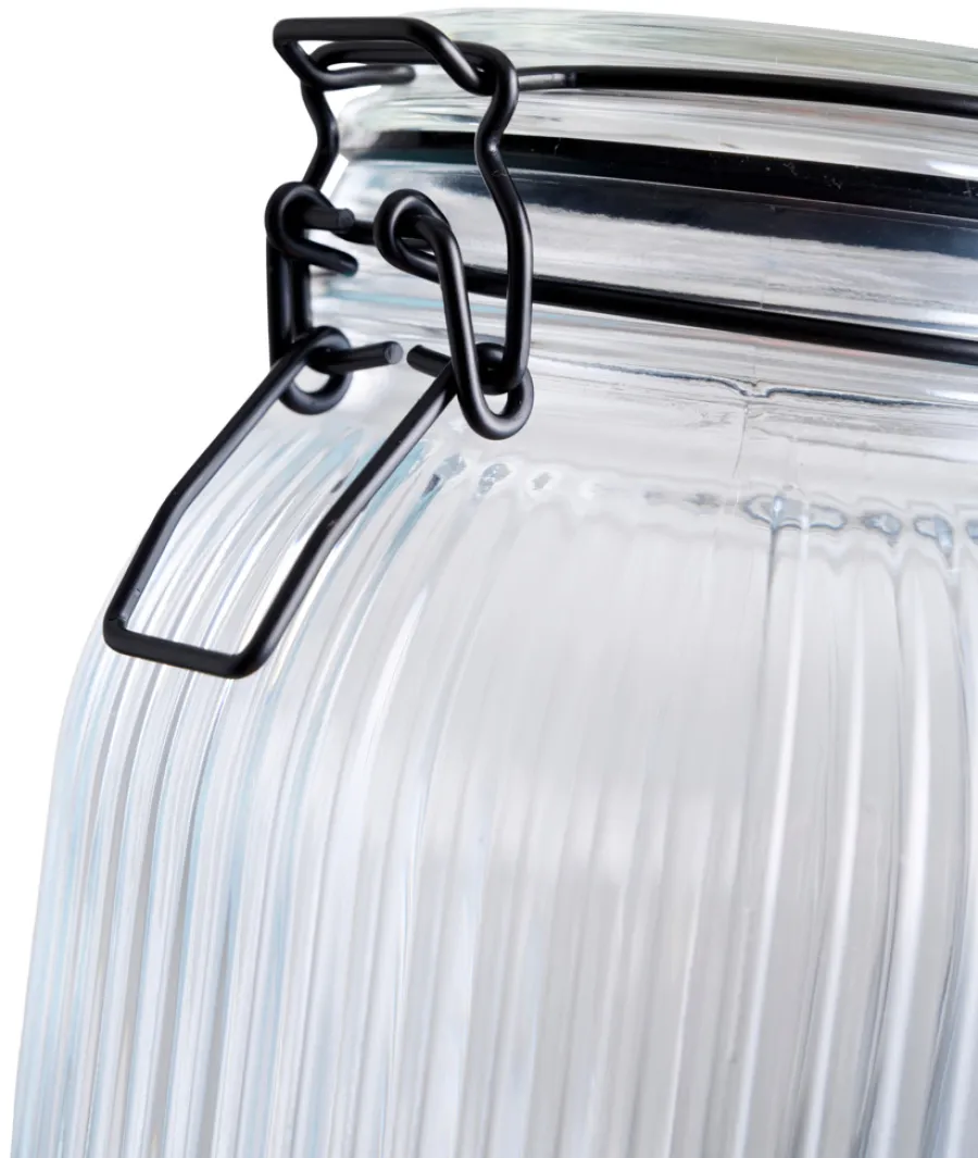 DAY Glasskrukke riflet 1,9 liter - | Oppbevaringsglass
