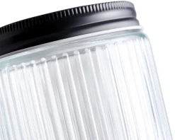DAY Glasskrukke riflet m/skrulokk 0,5 liter - | Oppbevaringsglass