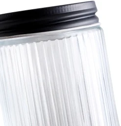 DAY Glasskrukke riflet m/skrulokk 0,25 liter - | Oppbevaringsglass