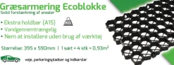 Gressarmering økoblokk 395 x 590 mm | Bedkanter & Minigjerder