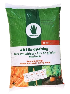 Grønne Fingre® alt-i-en gjødsel 15 kg | Gjødsel