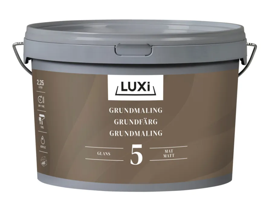 Luxi Grunnmaling hvit 2,5 liter - | Tre- Og Metallmaling