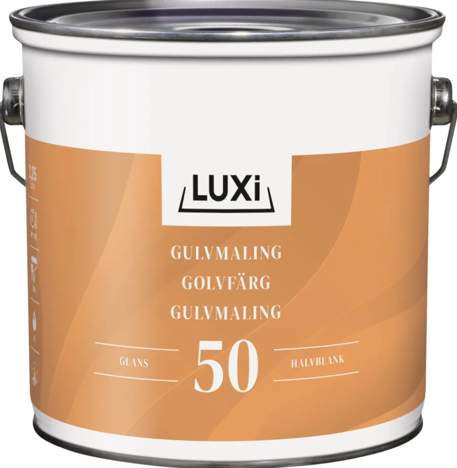 Luxi Gulvmaling alkyd pastellgrå 2,25 liter – | Gulvmaling