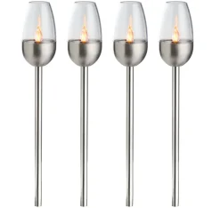 Garden Hagefakler med solceller 38 cm 4-pk. - ® | Solcellelamper