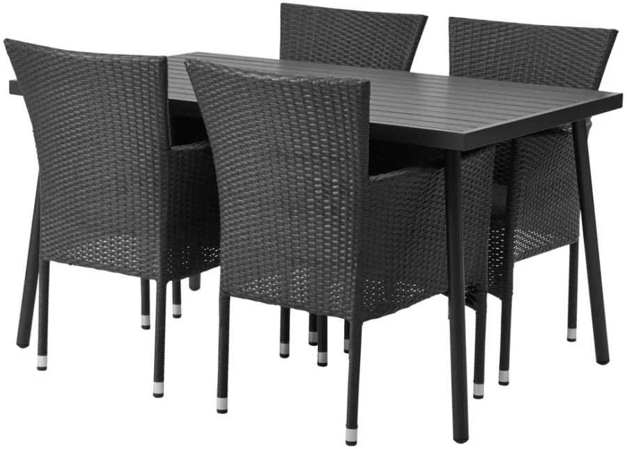 Sunlife Hagestol Bangkok i metall og svart polyrotting - ® | Sesongavslutning|Hagestoler