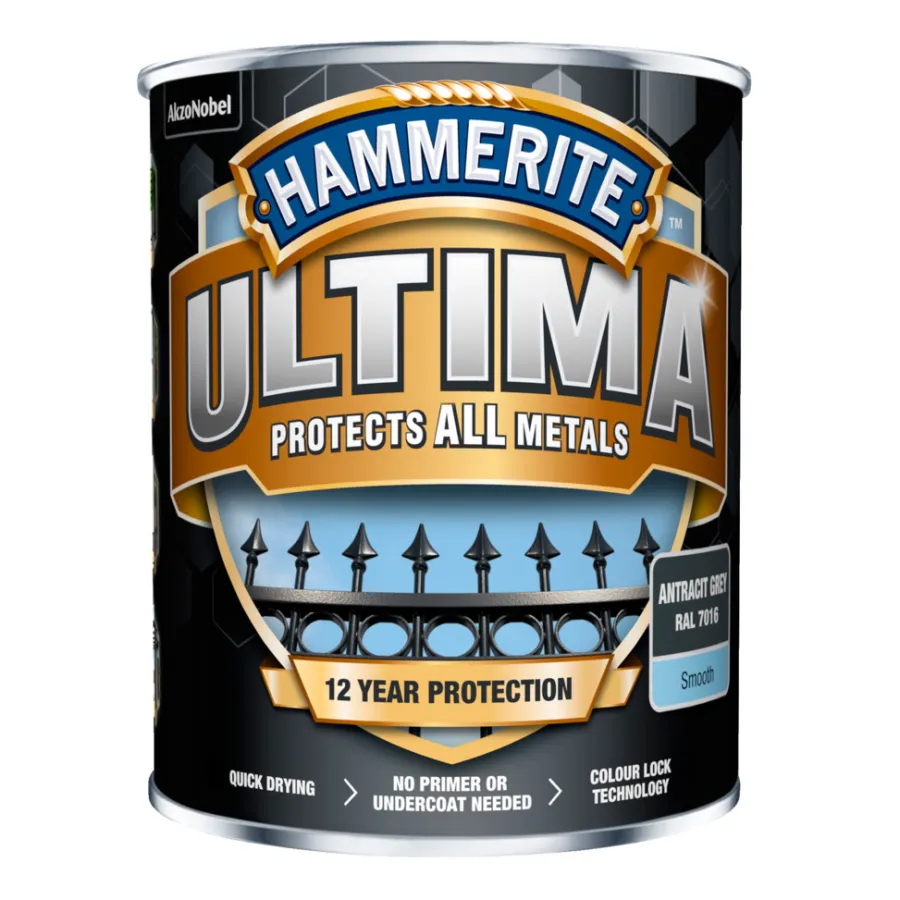 Hammerite Ultima metallmaling 750 ml | Metallmaling Utendørs|Tre- Og Metallmaling